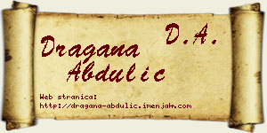 Dragana Abdulić vizit kartica